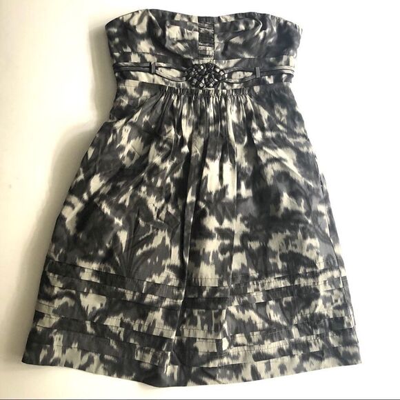 BCBG MAXAZRIA SILK BLEND STRAPLESS MINI DRESS - Picture 2 of 7